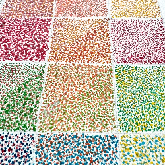 NEW Handmade Hand Crafted Original Art - Colorful Rainbow Colors Geometric Study - Picture 5 of 5